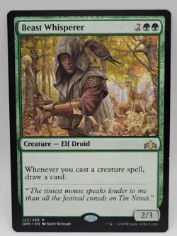 Beast Whisperer Guilds of Ravnica LP MTG Green Rare Elf Druid EDH Draw Engine - Image 1