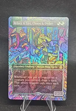 Mikey & Leo, Chaos & Order (Borderless) Teenage Mutant Ninja Turtles Foil - Image 1