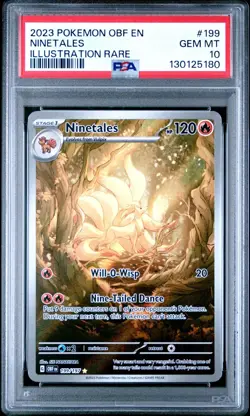2023 Pokemon SV Obsidian Flames - OBF EN Ninetales #199/197 PSA 10 GEM MINT - Image 1