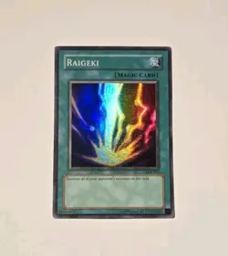 Yugioh Raigeki LOB-053 Super Rare LP - Image 1