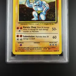 PSA 9 Machoke 34/102 Pokemon Base Set 1999 Non Holo Card - Image 3