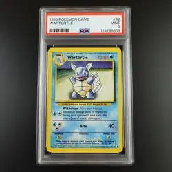 PSA 9 Wartortle 42/102 Pokemon Base Set 1999 Non Holo Card - Image 1
