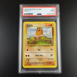 PSA 9 Diglett 47/102 Pokemon Base Set 1999 Non Holo Graded Card - Image 1
