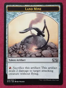 Magic The Gathering 2015 CORE SET M15 LAND MINE token card MTG - Image 1