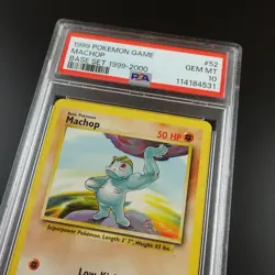 PSA 10 Machop 52/102 Base Set 4th print 1999-2000 Graded Pokemon Card - Image 2