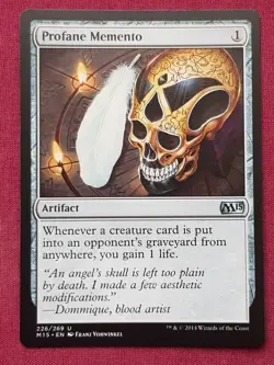 Magic The Gathering 2015 CORE SET M15 PROFANE MEMENTO artifact card MTG - Image 1