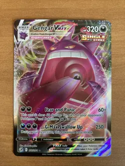 Gengar V Max 157/264 Fusion Strike Ultra Rare Full Art Holo Pokemon TCG NM - Image 1