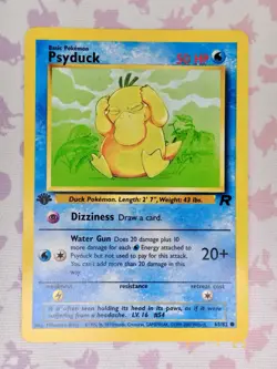 Psyduck 1st Edition Team Rocket 65/82 WOTC Vintage Pokemon - Image 1