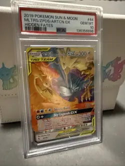 Pokemon TCG Hidden Fates Moltres Zapdos Articuno GX #44/68 PSA 10 - Image 3