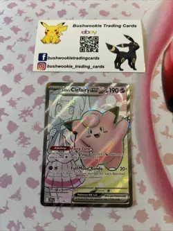 Pokemon Journey Together ENGLISH Lillie’s Clefairy Ex FULL ART 173/159 NM/Mint - Image 1