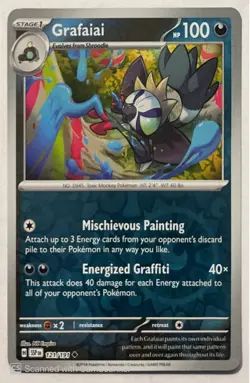Pokemon Grafaiai 121/191 Sv08 Surging Sparks Reverse Holo Uncommon Stage 1 100HP - Image 1