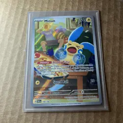 Minun 194/182 Sv04: Paradox Rift Holofoil Illustration Rare Pokemon Art *B1 - Image 1