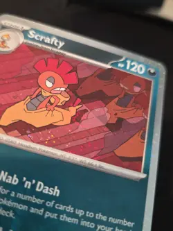 Fart Swirl Scrafty 188 Cosmos Holo Bleed Error Rare Pokemon TCG - Image 2