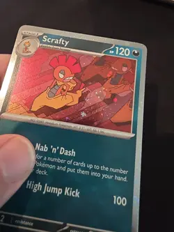 Fart Swirl Scrafty 188 Cosmos Holo Bleed Error Rare Pokemon TCG - Image 3