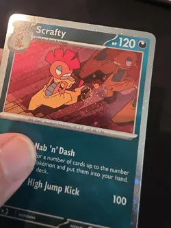 Fart Swirl Scrafty 188 Cosmos Holo Bleed Error Rare Pokemon TCG - Image 4