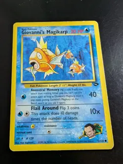 Giovanni's Magikarp 73/132 - Gym Challenge - WOTC Vintage Pokemon Card - Played - Image 1