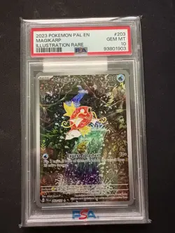 2023 POKEMON PAL EN-PALDEA EVOLVED ILLUSTRATION RARE #203 MAGIKARP PSA 10 - Image 1