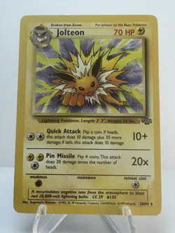 1999 Pokemon TCG Jolteon Jungle 20/64 Regular Non-Holo Rare WOTC Vintage - Image 1