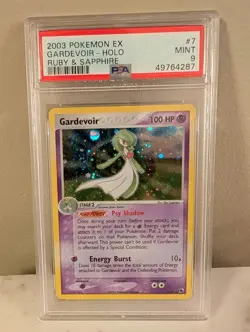 Pokemon PSA 9 MINT Gardevoir EX Holo Rare Ruby & Sapphire #7/109 BATTLE STADIUM - Image 1