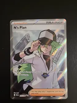 N's Plan 163/086 Full Art (FA) Trainer Ultra Rare - Pokemon TCG Black Bolt - NM - Image 1