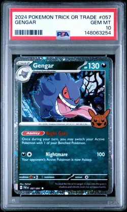 2024 POKEMON TRICK OR TRADE #057 GENGAR PSA 10 - Image 1