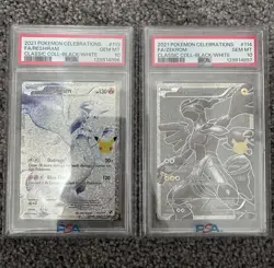 Reshiram 113/114 & Zekrom 114/114 Pokemon Celebrations Sequential PSA 10s - Image 1