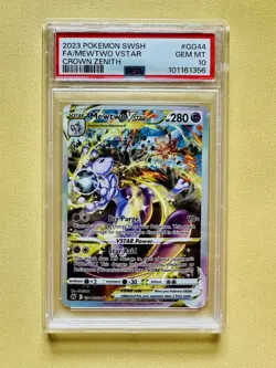 2023 Pokemon SWSH FA/MEWTWO VSTAR CROWN ZENITH GG44 PSA 10 GEM MINT!!! - Image 3