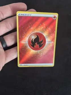 Fire Energy (Texture Full Art) 153/159 Crown Zenith Holo Pokemon TCG - NM - Image 2