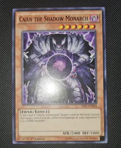 Yugioh Caius The Shadow Monarch SR01-EN004 1st Edition Common NM - Image 1