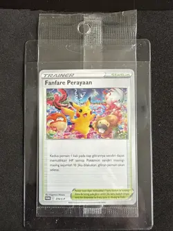 PIKACHU FANFARE PERAYAAN - 374/S-P - INDONESIAN SEALED POKEMON CARD PROMO PACK - Image 1