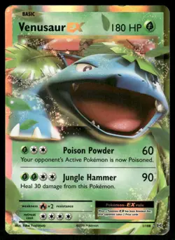 Pokemon Cards Venusaur EX 1/108 Evolutions Holo EX Rare NM - Image 1