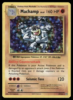 Pokemon Cards Machamp 59/108 Evolutions Holo Rare NM - Image 1