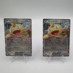Meowth EX Pokemon Cards 062/088 Holo 2016 Basic Pokemon EX Rule Lot of 2 English - Image 1