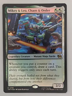 (Foil) Mikey & Leo, Chaos & Order (158) Teenage Mutant Ninja Turtles Mtg NM - Image 1