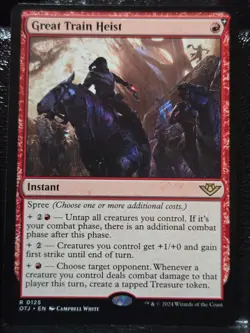 Great Train Heist 125 Rare Outlaws of Thunder Junction Magic: The Gathering NM - Image 1