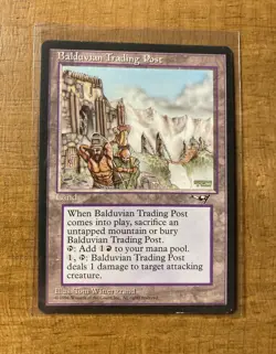 MTG✨ BALDUVIAN TRADING POST ✨Alliances LP/NM 1996 RARE LAND Reserve List MTG Art - Image 1