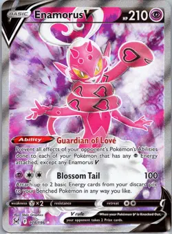 Pokemon TCG Enamorus V 178/196 Lost Origin Holo NM - Image 1