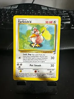 2000 Pokemon Base Set 2 Vintage WOTC Farfetch'd 40/130 - Image 1