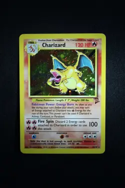 Pokemon Charizard 4/130 Holo Base Set 2 Unlimited (Moderately Played) - Image 1