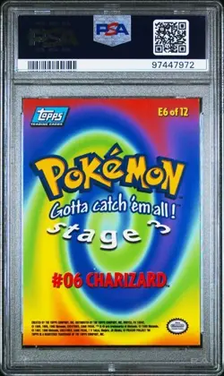 Pokemon 1999 TOPPS Charizard #6 PSA 8 Movie Edition Near Mint- Mint - Image 2