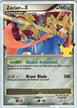 Zacian LV.X SWSH135 Promo SWSH Black Star Pokemon NM - Image 1