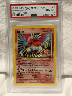 Pokemon - 1st Edition 2001 Neo Revelation Ho-oh #7 - PSA 10 - Image 1