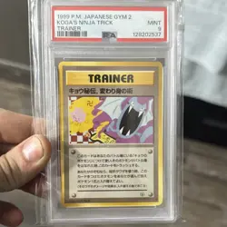 Pokemon Koga's Ninja Trick Trainer Challenge Darkness PSA 9 - Image 2