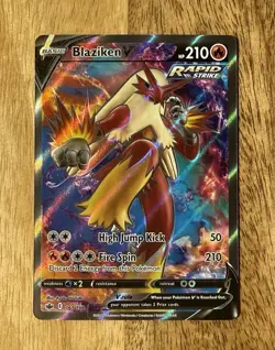 Blaziken V (Full Art) Ultra Rare SWSH06: Chilling Reign 161/198 NM/M Pokemon - Image 1
