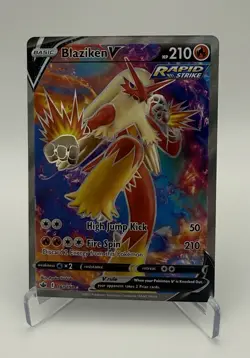 Blaziken V (Full Art) Ultra Rare SWSH06: Chilling Reign 161/198 NM/M Pokemon - Image 3