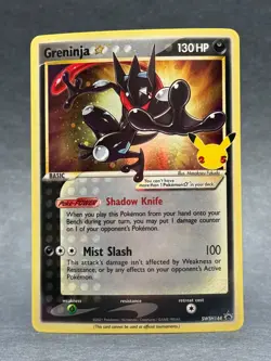 Pokemon - SWSH144 Greninja Gold Star SWSH Celebrations Black Star Promo NM TCG - Image 1