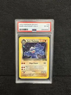 2000 POKEMON ROCKET 10/82 DARK MACHAMP HOLO PSA 6 - Image 2