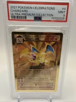 Charizard Metal Promo Pokemon Celebrations Ultra Premium Collection 4/102 PSA 9 - Image 1