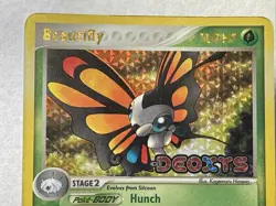 POKEMON TCG BEAUTIFLY 2/107 EX DEOXYS Stamped HOLO RARE LP - Image 3