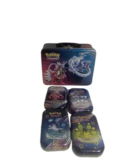 Pokemon Scarlet & Violet Paldean Fates Mini Tin Box Set Of 4 And Lunch Box - Image 1